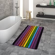 Kaufen sie badezimmerteppiche bei boozt.com. Badezimmer Teppich Streifen Motiv 3 D Look Teppichmax