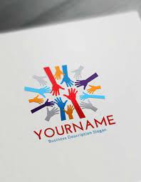 Free Logo Maker Group Hands Logo Creator Hands Logo Hand Logo Logo Maker