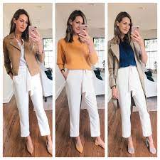 How To Wear White Pants To The Office And Casually Work Attire Women Office Outfits White Pants Outfit