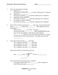 2.each orbital can hold a maximum of _____ electrons. Worksheet Electron Distributions Name S