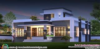 1737 Square Feet 3 Bedroom Flat Roof Modern Single Storied House House Design Exterior Single Story Small 1737 Square Feet 3 Bedroom In 2020 Architektur House Modern