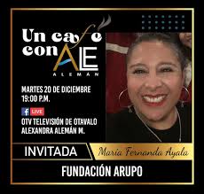 Maria Fernanda Ayala estará en #𝐔𝐧𝐂𝐚𝐟𝐞𝐂𝐨𝐧𝐀𝐥𝐞 hablando sobre el  mes de las discapacidades y otras actividades. 20 de Diciembre por OTV  Televisión de #Otavalo