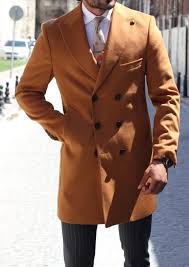 Gentwith Gerry Camel Slim Fit Wool Coat