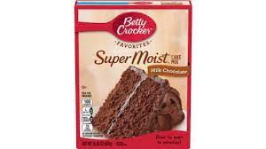 Just add · eggs, oil, water, icing · love, betty · all you need is: Betty Crocker Super Moist Favorites Milk Chocolate Cake Mix Bettycrocker Com