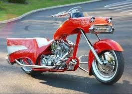 Image result for Orange Red 1957 Motorcycle