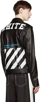 Black And Blue Motorcycle Jacket Off White Black Off White Jacket Leather Jacket Style Leather Jacket Black