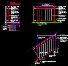 Handrails are typically supported by posts or mounted directly to walls. Cad Details Handrail Balustrade Steel Stainless Steel Top Rail