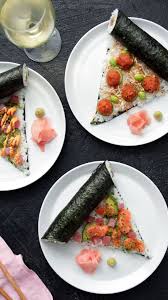 How To Make Sushi Pizzas Recipe Sushi Recipes Cooking Homemade Sushi