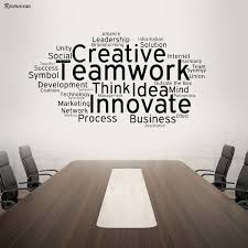 Creative Teamwork Vinyl Wall Stickers Office Wall Decals Office Wall Design Office Wall Art