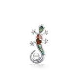Gecko Pendant with Abalone and Koa Wood