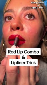 Lip liner trick & my red lip combo ♥️ @maccosmetics “cherry” lip liner @Kat  Von D “outlaw” liquid lipstick the best red! @Stila Cosmetics “firefly”  #redlips #lipstick #lipsticktutorial #lipliner ...