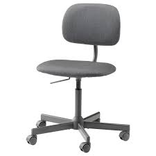 Most office chairs also have adjustable heights and backs to help ensure your feet are resting flat on the ground, thus reducing strain. Bleckberget Swivel Chair Idekulla Dark Grey Ikea