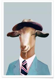 According to know your meme, the term originated in 2000 with the rapper ll cool j's eighth studio album entitled g.o.a.t. Goat Poster Juniqe