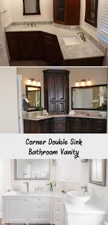 This modern vanity comes with a beautiful white ceramic basin and two soft closing storage. Corner Double Sink Bathroom Vanity Bathroom Corner Double Vanity Hgtv Sedih Mengharu
