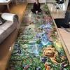 Floor puzzles are usually large but have 50 pieces or less and are constructed of cardboard or foam, making them more appropriate for children ages 4 and up. 1