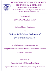 For animal cell culture the cells are taken from the organ of an experimental animal. Workshop On Animal Cell Culture Techniques 2nd Amp 3rd February 2018