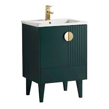 Vinnova lorna 72 carrara stone top double vanity in finnish green. Venezian Collection 24 Single Green Bathroom Vanity Brass Handles Nbsp Walmart Com Walmart Com