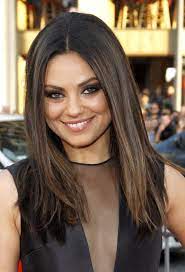 20 Most Captivating Sleek Straight Hairstyles Mila Kunis Medium Brown Hair Color Mila Kunis Hair Medium Brown Hair