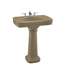 mexican sand fire clay pedestal sink