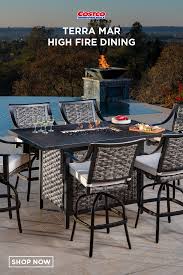 Terra Mar 7 Piece High Fire Dining High Fire Outdoor Furniture Sets Fire