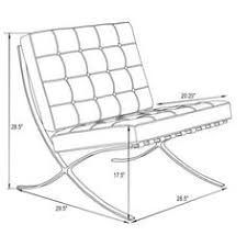 37cm h x 54cm w x. Best Barcelona Chair