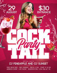 All main graphic elements are editable. Free Cocktail Party Flyer Template Freebie Freepsdflyer