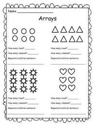 Arrays Worksheet Array Worksheets Second Grade Math 3rd Grade Math