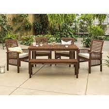 Manor park outdoor patio dining set 5 piece multiple colors and styles com. Must Have Manor Park 6 Piece Outdoor Patio Dining Set Dark Brown From Manor Park Accuweather Shop