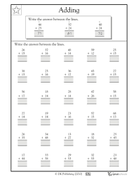 Adding 2 Digit Numbers 2nd Grade Worksheets Third Grade Math Worksheets 3rd Grade Math Worksheets