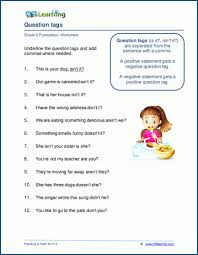 question tags worksheets k5 learning