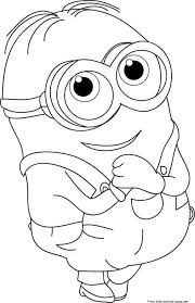 Printable The Minions Dave Coloring Page For Kids Free Online Print Out The Booksonline Book Minion Coloring Pages Minions Coloring Pages Cute Coloring Pages