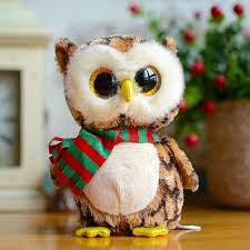 Aliexpress Com Buy Ty Big Eyes Beanie Boos Kids Plush Toys Wise Owl With Scarf Lovely Children Childrens Christmas Gifts Cute Stuffed Animals Kids Plush Toys