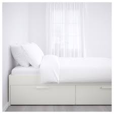 Brimnes Bed Frame With Storage White Luroy Queen Lit Rangement Cadre De Lit Lit Brimnes