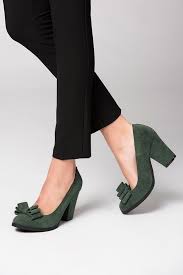 Hakiki Deri Yesil Suet Fiyonklu Kadin Topuklu Ayakkabi Trendyolmilla Trendyol Shoes Fashion Mule Shoe