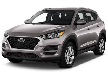 The refreshed 2019 Hyundai Tucson features a bolder cascading grille and sharp LED styling., AI generated