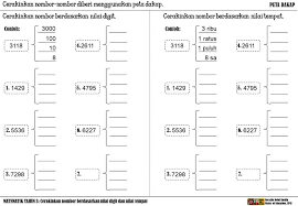 Lembaran kerja 4 ( operasi tolak ) via kskoh28.blogspot.com. Matematik Tahun 3 Nilai Tempat Pusat Tuisyen Brain A Facebook