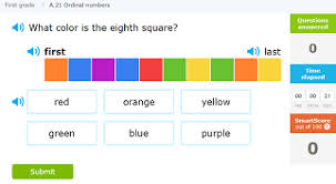 Game to practice numbers vocabulary in english from one to ten.… First Grade Interactive Math Skills Ordinal Numbers