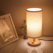 Wood Bedside Lamp Small Nightstand Lamp End Table Lamp For Kids Boys Girls Adults Bedroom Side Ta Small Bedside Lamps Small Nightstand Lamps Bedside Lamps Wood