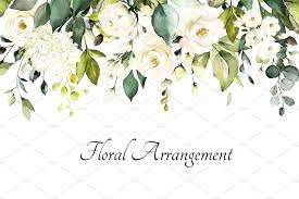 White Roses Watercolor Floral Set Floral Watercolor Floral Sets Watercolor Flowers