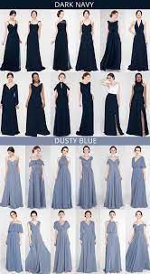 Dark Navy Dusty Blue Wedding Color Inspiration With Bridesmaid Dresses 2019 Wedding Weddinginspiration Bridesmaids Pakaian Wanita Gaya Busana Busana Islami