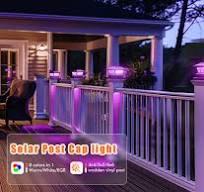 Viewsun Solar Post Lights Outdoor Waterproof RGB Color ...