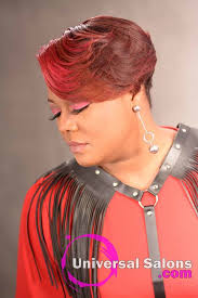 This Asymmetric Bob Hairstyle With Feathered Bangs and Color is Fire!