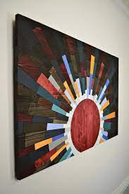 Zenvizion 13.5 union sun moon wall decor, symbols 7 chakras decor, sacred geometry wall art yoga decor, om symbol wall decor, wooden art, meditation decor, spiritual decor 4.5 out of 5 stars 754 $19.35 $ 19. Wood Wall Art Here Comes The Sun Wooden Wall By Stainsandgrains Wood Wall Art Large Wood Wall Art Wooden Art