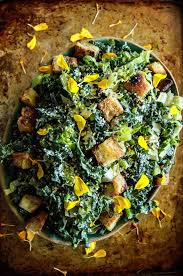 Vegan Kale Caesar Salad Heather Christo Recipe Kale Caesar Salad Ceasar Salad Salad Recipes