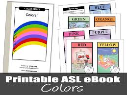 Asl Colors Printable Book Free With Premium Membership On