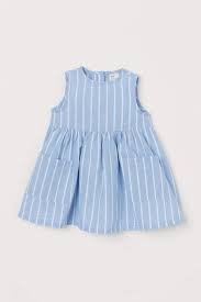 Dress With Pockets Light Blue Striped Kids H M Us Baby Robes Newborn Outfits Little Dresses