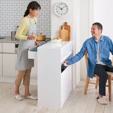 手前からも奥からもごみが捨てられる 間仕切り両面ダストカウンター 4分別 収納 間仕切り ナチュラルモダン キッチン 間仕切り