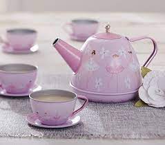 Ballerina Mini Tin Tea Set Pottery Barn Kids Kids Tea Party Tea Party