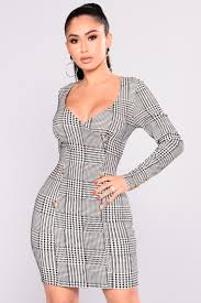 Talk To The Hand Dress Black White Dresses Fashion Nova