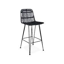 Popular and modern style 2. Amini Mini Black Rattan Bar Stool Black